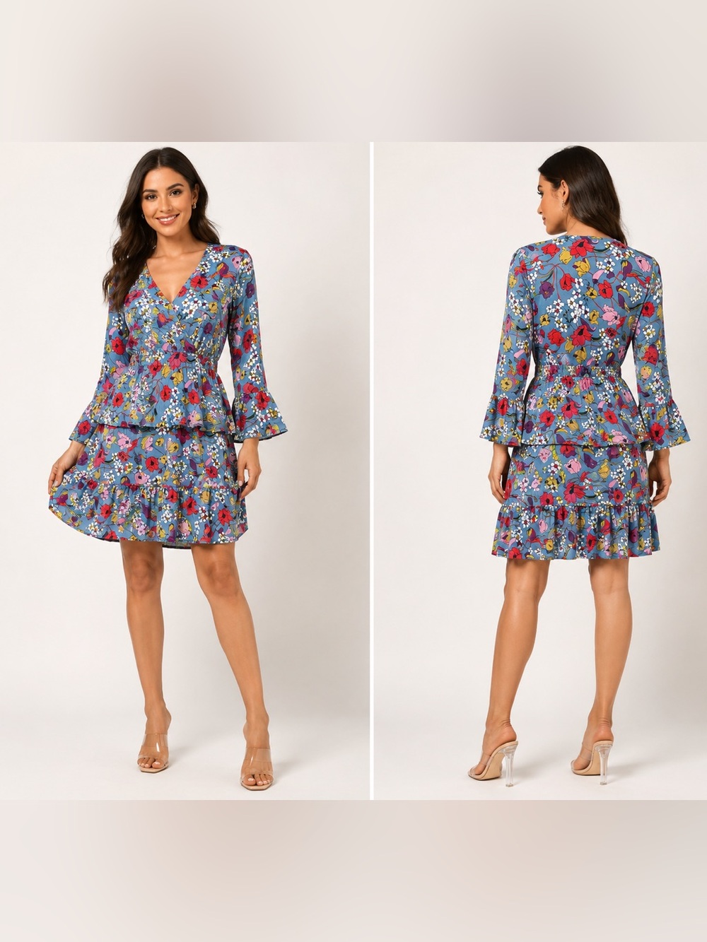 🌿 Y.A.S "Salma" Floral Midi Dress • Dreamy Bell Sleeves 🌻